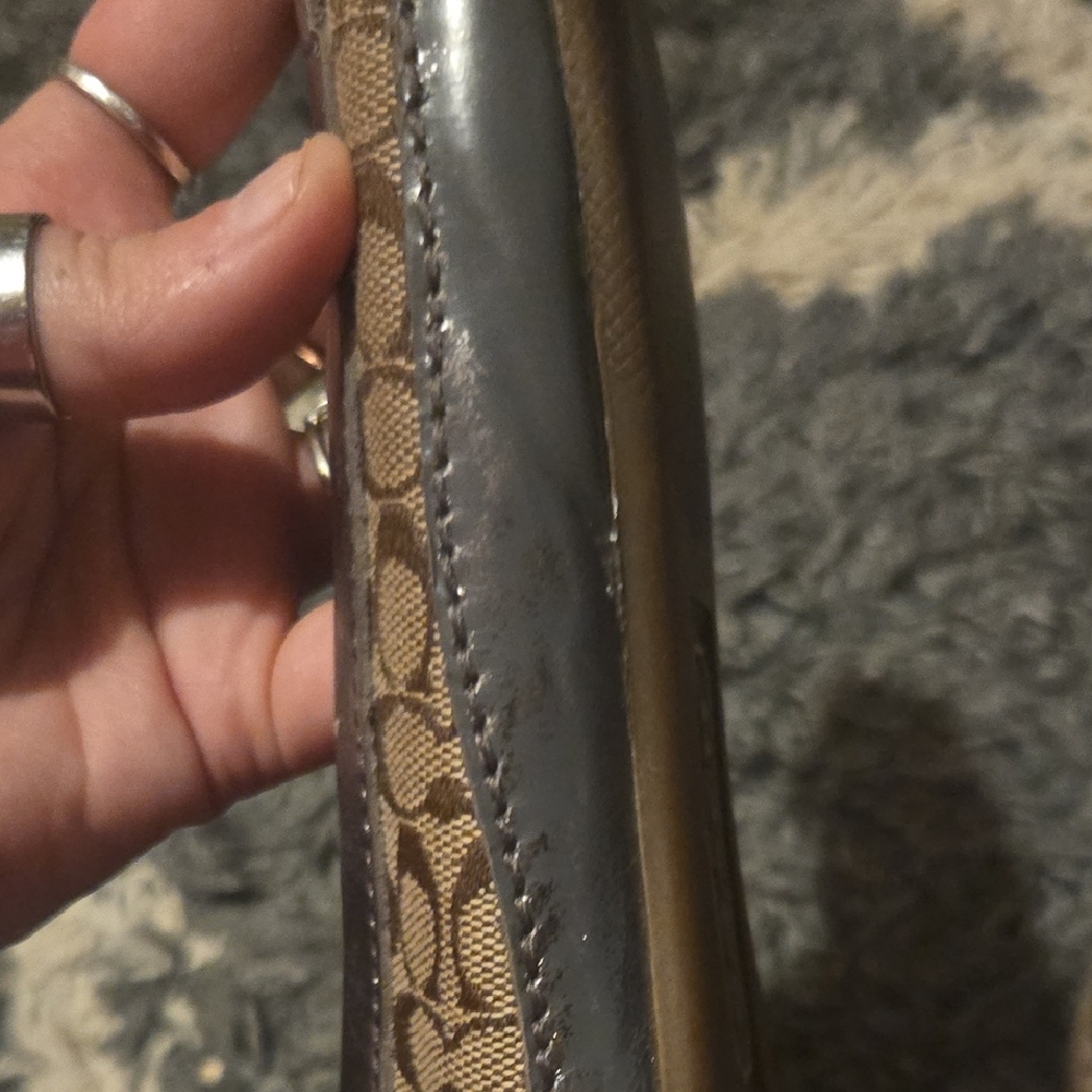 Coach Women's Brown and Silver Loafers - Picture 4 of 8